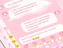 SMS Messages Pink Cloud Theme screenshot 1
