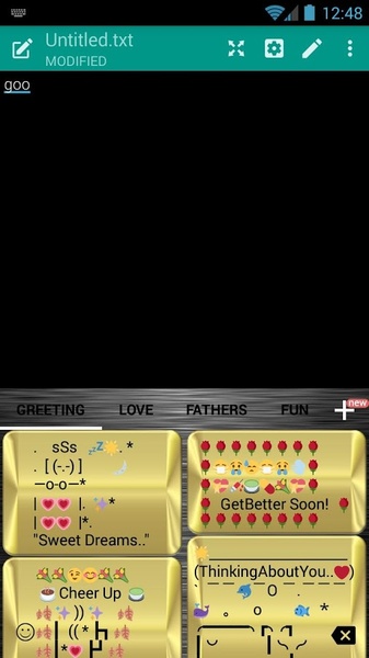 Theme Metallic Gold for Emoji Keyboard - Preview 3