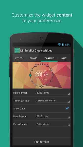 Minimalist Clock Widget - Preview 4
