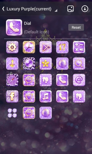 Luxury Purple GOLauncher EX Theme - Preview 1