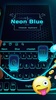 Neon Blue Cheetah Keyboard Theme screenshot 2