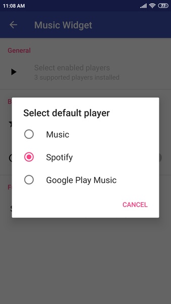 Material Music Widget - Preview 4