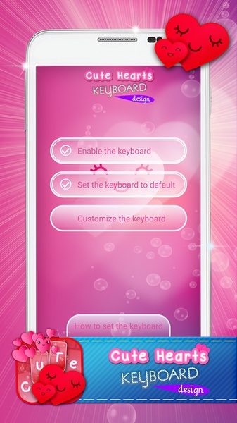 Cute Hearts Keyboard Design - Preview 7