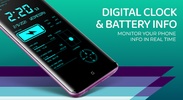 Digital Clock & Battery Charge screenshot 1