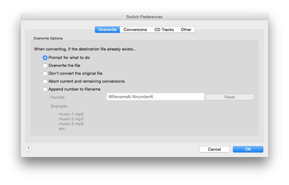 Switch Free Audio and MP3 Converter for Mac Download it from