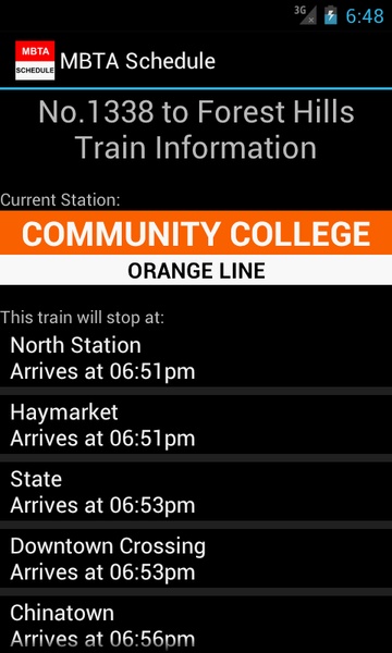MBTA Schedule - Preview 4