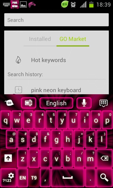Pink Neon Keyboard GO - Preview 5