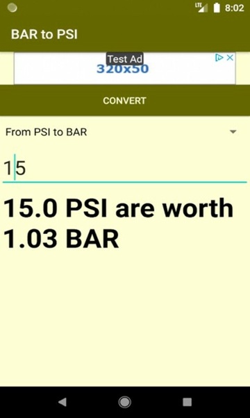BAR to PSI converter - Preview 2