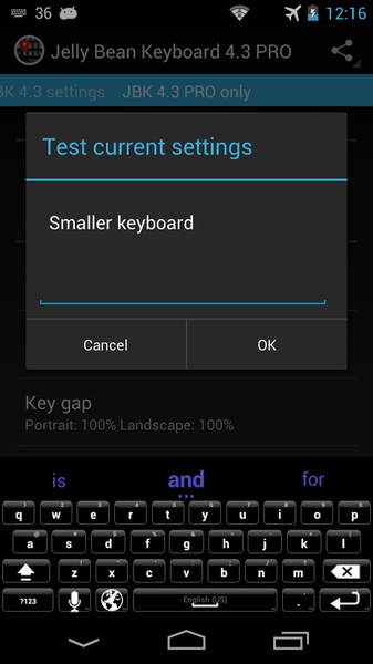 Jelly Bean Keyboard 4.3 - Preview 2