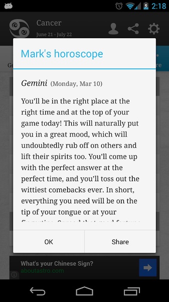 Smart Horoscope - Preview 2