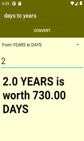 days to years converter - Preview 2