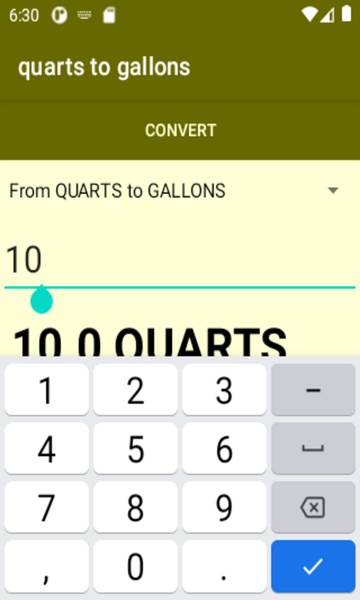 quarts to gallons converter - Preview 3