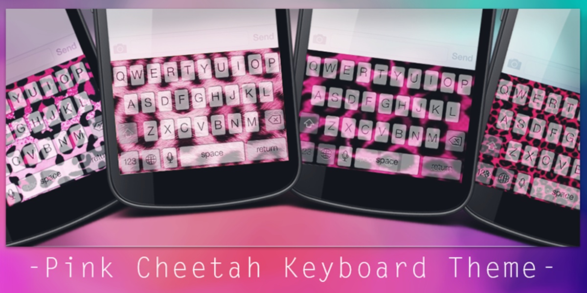 Pink Cheetah Keyboard Theme - Preview 2