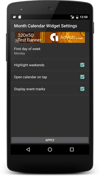 Widget Calendario Mes - Preview 1
