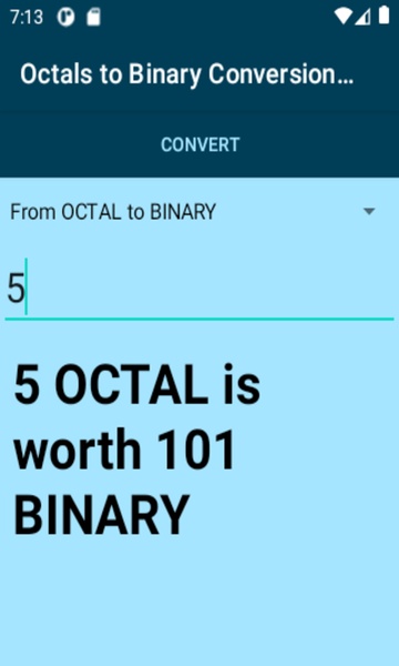 Octals to Binary Conversion Calculator - Preview 4