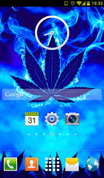 Blue Weed Rasta Keyboard - Preview 1