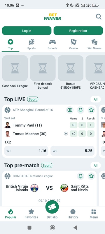 Betwinner Screenshot 1