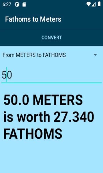 Fathoms to Meters converter - Preview 1