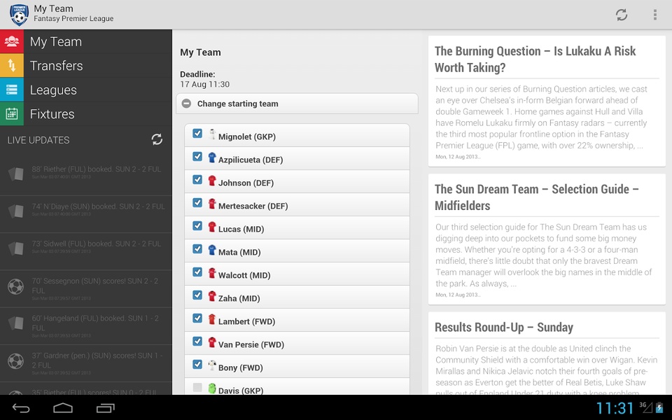 Fantasy Premier League - Preview 3