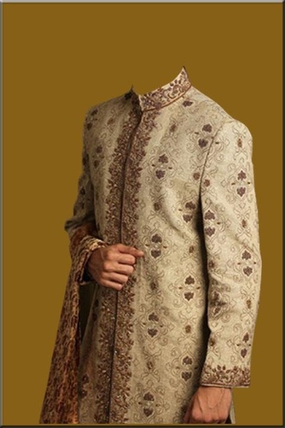 Indian Man Sherwani Photo Suit - Preview 5