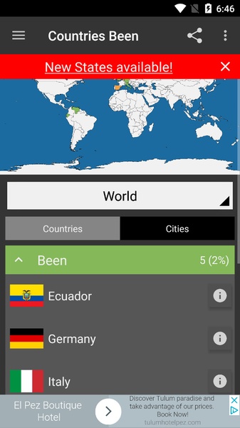 Countries Been - Preview 6