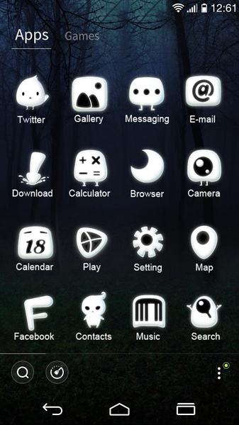 fallen moon GOLauncher EX Theme - Preview 3