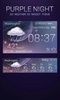 Widget Purple Night Style GO Weather EX screenshot 1