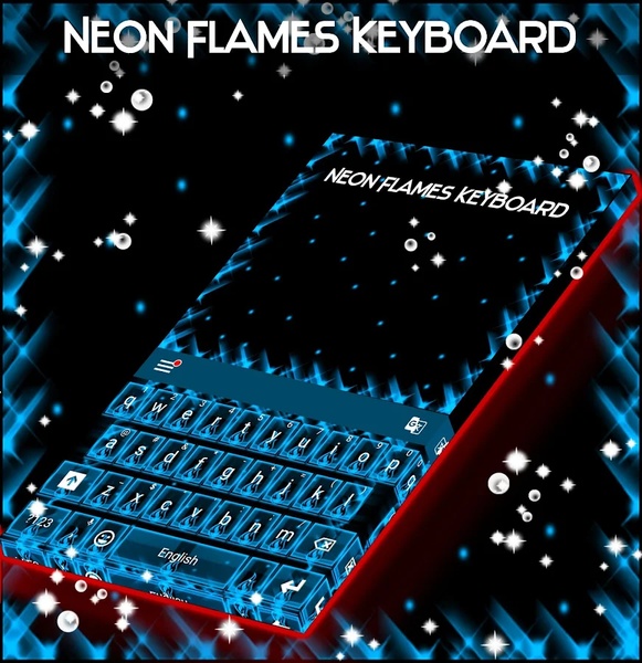 Neon Flames Keyboard - Preview 5