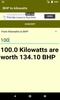 BHP to kilowatts Converter screenshot 1