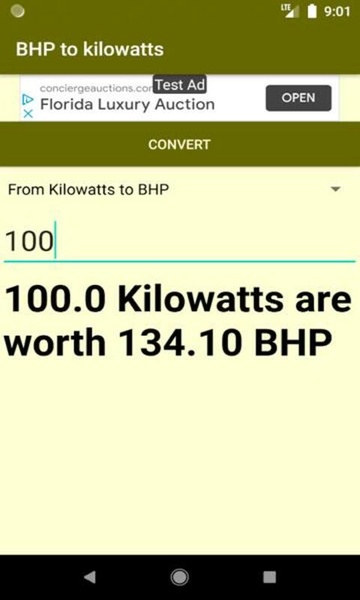 BHP to kilowatts Converter - Preview 1