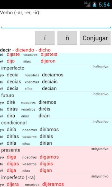 Spanish Conjugator - Preview 1