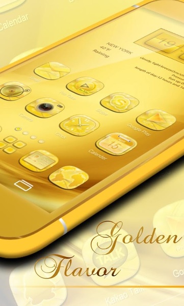 golden flavor GOLauncher EX Theme - Preview 6