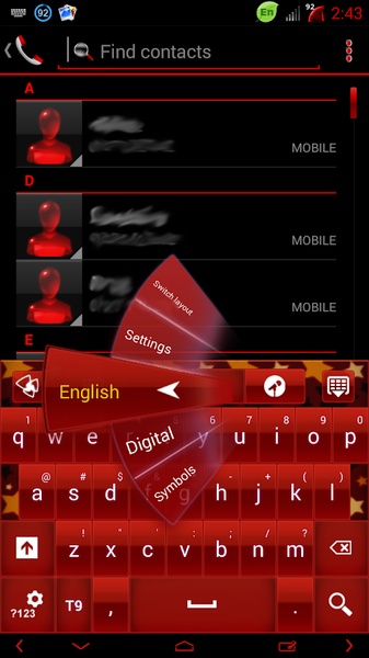 Red Star GO Keyboard Theme - Preview 6