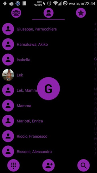 ExDialer Flat BlackPurple theme - Preview 3