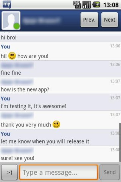 myChatDroid for Facebook - Preview 3