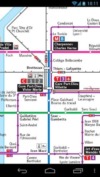 Lyon Transport Map - Preview 4
