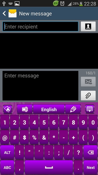 GO Keyboard Purple Light Theme - Preview 6