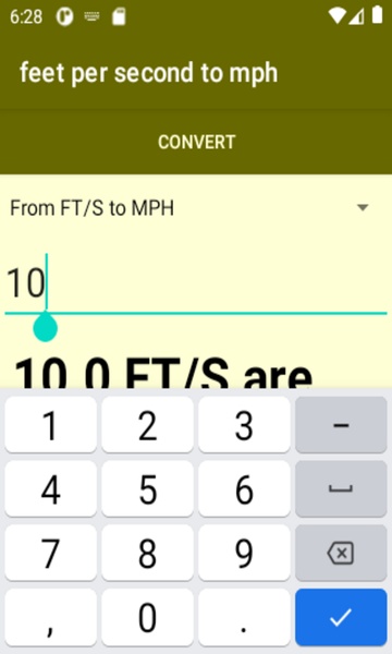 feet per second to mph converter - Preview 3