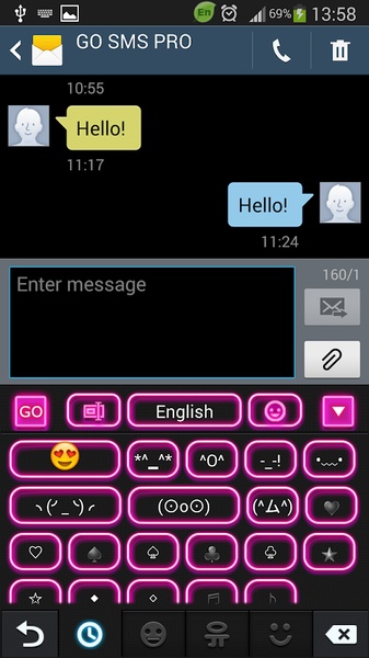 GO Keyboard Pink Glow - Preview 8