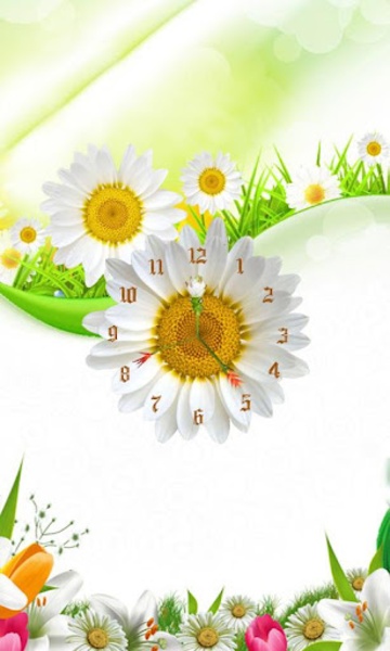 Sun Flower Clock Live Wallpaper - Preview 2