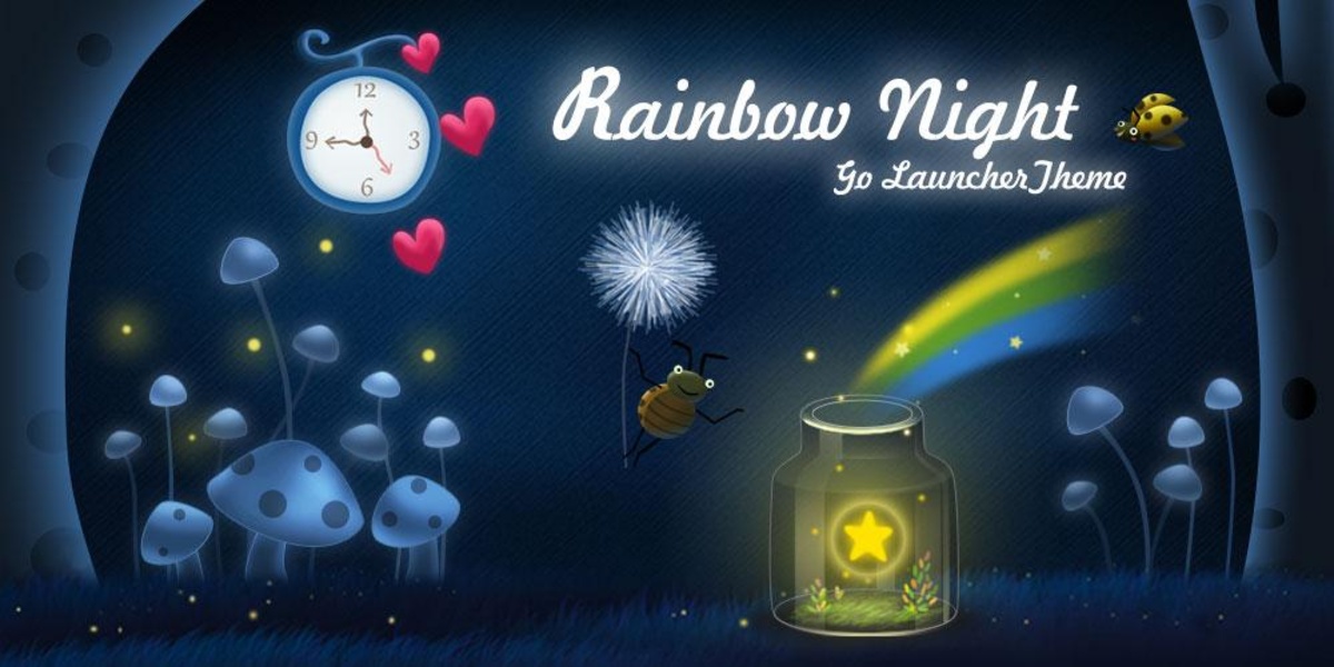 Rainbow night GOLauncher EX Theme - Preview 1
