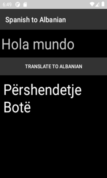 Spanish to Albanian Translator - Preview 4