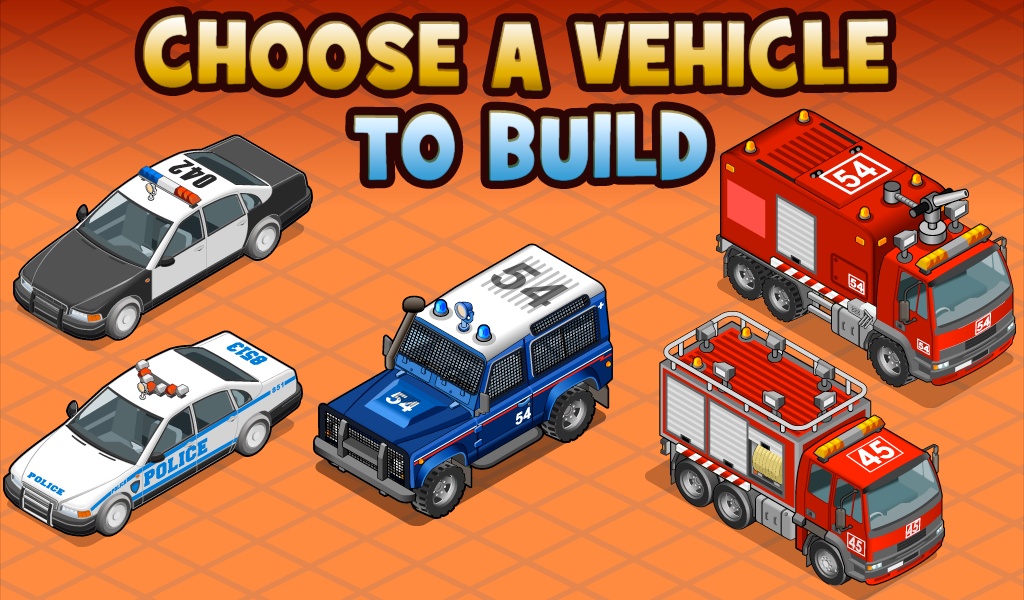 Police Car & Fire Truck Builder - Preview 4