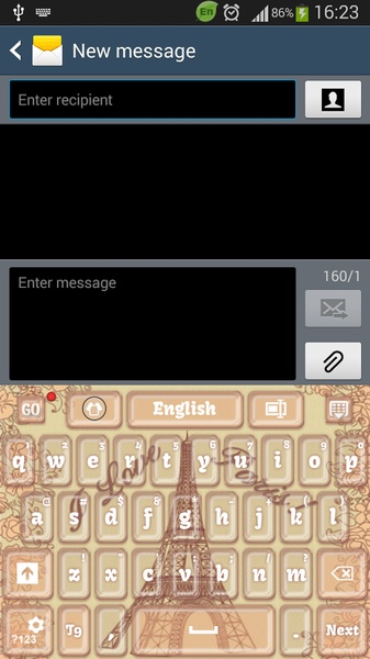 GO Keyboard Paris Theme - Preview 14