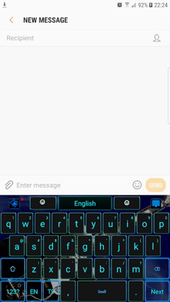 GO Keyboard Blue Rock Guitar theme - Preview 8