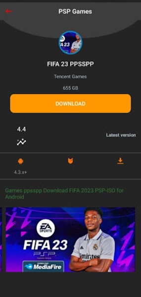 FIFA 23 PPSSPP: Download FIFA 2023 PSP-ISO for Android