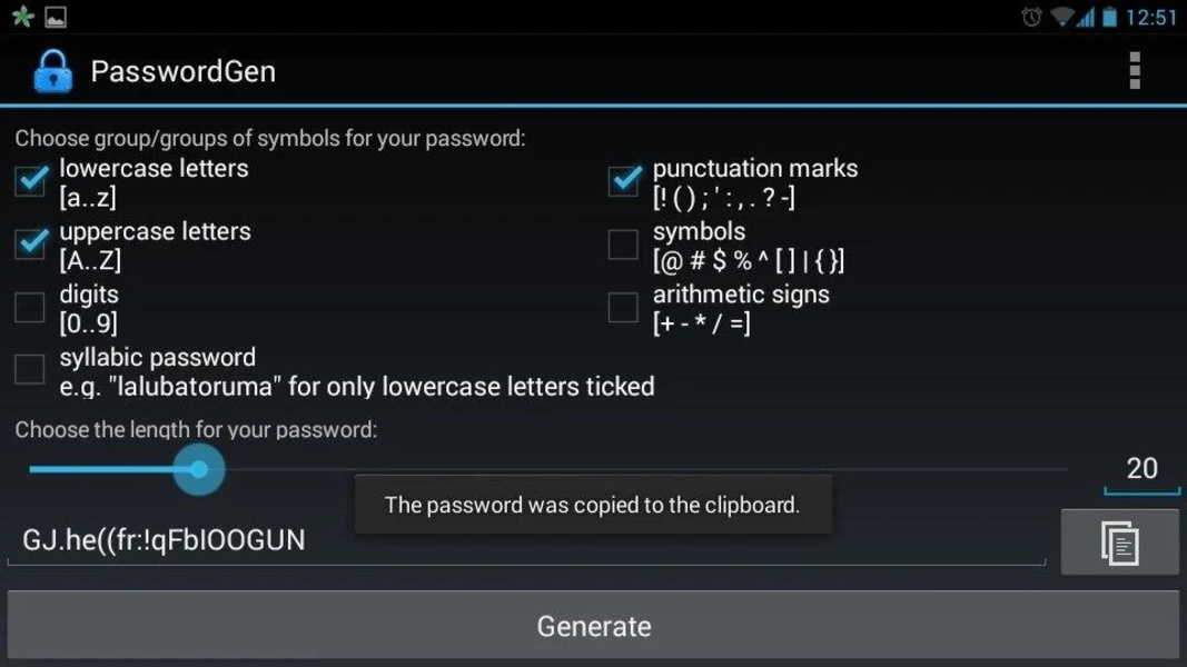PasswordGen - Preview 4