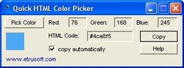 Quick HTML Color Picker screenshot 1