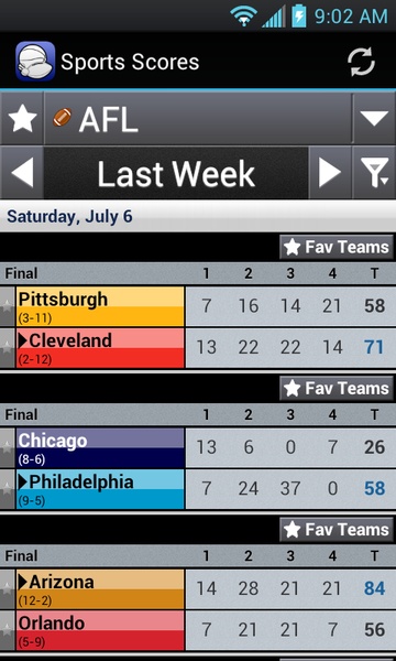 Sports Scores - Preview 2