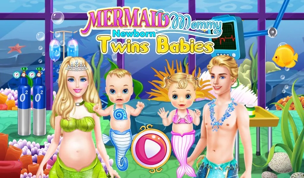 Mermaid Mommy Newborn Twins Babies Care - Preview 1